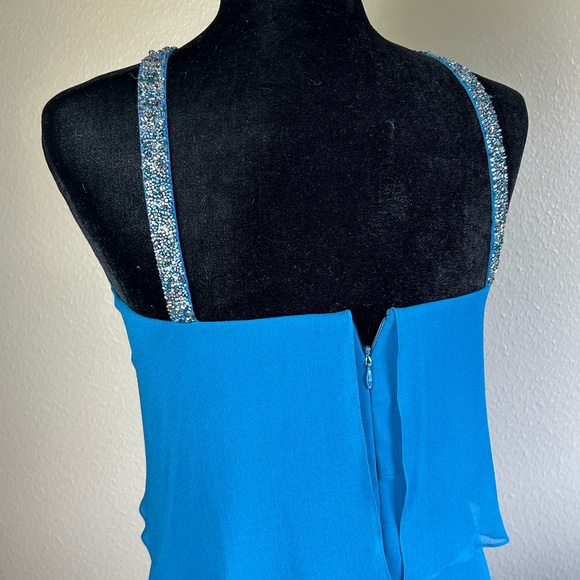 Alexander by Daymor - Halter Tiered Sheath Long Evening Dress - Picture 5 of 7